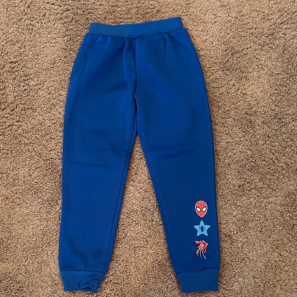 Marvel Blue Kids Sweatpants with Spider-Man Patches